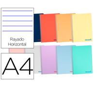 Cuaderno Espiral Wonder Din A4 Tapa Plastico 80 F 90 Gr Forrado Con Margen Colores Surtidos