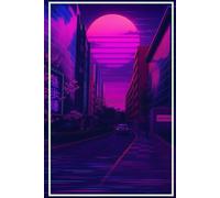 Cuaderno estilo vaporwave: Perfecto para escribir, dibujar y tomar notas. Interior de 120 páginas rayadas tamaño 6x9 pulgadas