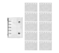 Cuaderno flexible M5 PVC transparente - Cuaderno de encuadernación 5 anillas, 10 páginas incluidas, ideal para álbumes de recortes, regalo de cumpleaños, niño