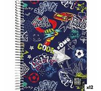 Cuaderno Grafoplas Star Multicolor 80 Hojas Cuarto (12 Unidades)