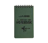 Cuaderno impermeable de bolsillo verde, cuaderno de notas con espiral, encuadernado en alambre, para oficina, grabación de actividades al aire libre