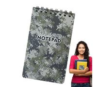 Cuaderno impermeable, escribir en el cuaderno de lluvia,Cuaderno de campo impermeable | Cuaderno de bolsillo portátil, cuadernos de notas de espiral 50 páginas para grabación en la escuela de
