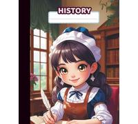 Cuaderno Kawaii Personalizado de Historia: Complemento Perfecto para Organizar y Brillar en el Cole, 100 Páginas de Papel Blanco Rayado, (7.5 x 9.25) Pulgadas, para Niñas y Adolescentes, Tapa Blanda