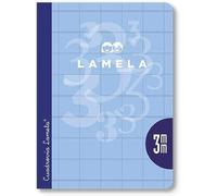 Cuaderno Libreta LAMELA, 4º 50H Cuadrovía 3 mm. Tapa Básica