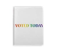 Cuaderno LGBT con diseño de bandera arcoíris I Vote Today con tapa blanda