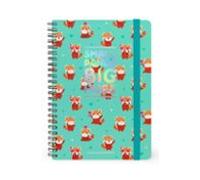Legami - Cuaderno de rayas con espiral grande - Formato A5, Spiral Notebook, contiene 1 hoja de pegatinas, 160 páginas desmontables, papel FSC, elástico de cierre, 15 x 21 cm, tema Red Panda
