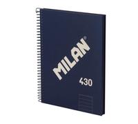 Cuaderno Milan 430 A5 Espiral Tapa Dura 80 Hojas Pautado Azul