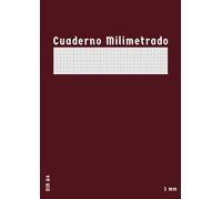 Cuaderno Milimetrado: 1 mm Libreta Papel Milimetrado A4 | 100 páginas (50 hojas) | Roja