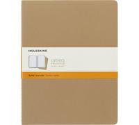 Cuaderno Moleskine Cahier, tapa blanda XXL (8,5"" x 11""), rayado, marr n kraft, 120 p ginas (juego de 3)