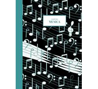 cuaderno musica: Libro de música Pentagrama para músicos y cantantes I Apto para la escritura de partituras (A4) con 12 líneas por página I Una colección de composiciones