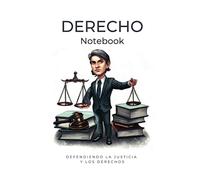 Cuaderno Notebook libreta personalizada profesiones Derecho tamaño 15,24 x 22,86 cms (6" x 9") Regalo especial. 102 páginas. Renglones