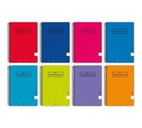 Unipapel 98450096. Pack de 10 Cuadernos Pauta 2,5mm, Tamaño Cuarto, Papyrus 01- Uniclasic, Tamaño Folio, 80 Hojas, 90 Gramos, Colores Surtidos Aleatorios