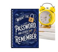 Cuaderno para Contraseñas y Claves - Agenda con Encuadernación en Espiral y Planificador Diario | Organizador de Contraseñas | Para Mayores, Mujeres, Hombres, Trabajo, Universidad, Escuela, Reuniones