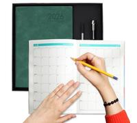 Cuaderno para planificador de trabajo | 2026 Day Planner Task Notebook, A5 HardCover 12 Notes Journal Orenda Orenda para profesores estudiantes emprendedores