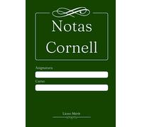 Cuaderno para tomar apuntes. Método Cornell. 100 hojas. A4. (Verde oscuro)