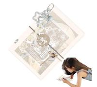 Cuaderno pequeño - Cubierta de PVC transparente con hojas móviles recargables 5 anillos | Cuaderno de bolsillo en espiral M5, para viajes en casa, notas diarias planificadores viajeros SC