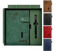 Cuaderno Personalizado A5 Líneas Tapa Dura Ante (piel sintética) - Cierre Magnético, Bolsillo Expandible - Regalo para Hombres Mujeres, Estudiantes, Profesores, Compañeros (cuaderno personalizado04)