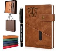 Cuaderno Personalizado A5 Líneas Tapa Dura Ante (piel sintética) - Cierre Magnético, Bolsillo Expandible - Regalo para Hombres Mujeres, Estudiantes, Profesores, Compañeros (cuaderno personalizado02)