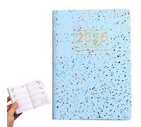 Cuaderno planificador 2025 - Libro de agenda 2025 | Libro de bolsillo portátil Inglés | Cuaderno semanal mensual | Tareas diarias y establecimiento de objetivos | Planificador diario de listas de tare