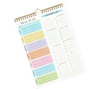 Cuaderno Planificador De Comidas Con Encuadernación Alambre Doble Comida Semanal Magnética Con 52 Hojas Forradas Para Realizar Un Seguimiento La Dieta Equilibrada Del Desayuno Y La Cena