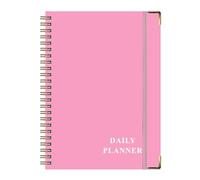 Cuaderno planificador de encuadernación de doble bobina, planificador académico, cuaderno de diario semanal para planes semanales, horarios y libro de trabajo para establecer objetivos de tareas