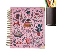 Cuaderno planificador de lectura, fácil de usar, 21 x 15 x 2 cm, organizador de registros de libros, rastreadores de lectura para estudiantes, motivacional, para niñas en familia