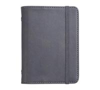 Cuaderno planificador de tamaño con correa elástica y 80 hojas de 5 anillas de poliuretano para tomar notas diarias, cuaderno de piel sintética
