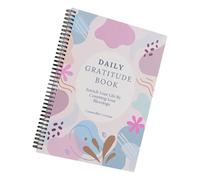 Cuaderno planificador diario de gratitud, diario de encuadernación de doble bobina para práctica de atención plena y seguimiento de salud mental, planificador portátil
