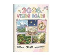 Cuaderno planificador - Manual de planificación de sueños 2026, planificación de la tarjeta de visión, diario de de objetivos | Calendario de cuaderno con planificación
