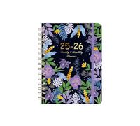 Cuaderno planificador semanal con espiral, diseño plano de 180 ° con papel grueso para estudiantes y uso profesional. Gestión del tiempo, planificador semanal