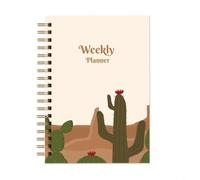 Cuaderno planificador semanal floral A5 - Agenda compacta de 52 semanas para planificación diaria, seguimiento de objetivos y gestión del tiempo - Planificador ideal para estudiantes y organizador