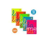 Cuaderno plástico cuartilla Lamela 3mm Amarillo