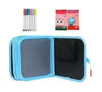 Cuaderno reutilizable con rotuladores borrables | Bloque mágico reescribible | Cuaderno de dibujo con 12 rotuladores | Apto para niños, actividades, viajes, escuela, aula y juegos