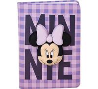 Cuaderno Squishy de Minnie Mouse - Tapa Blanda - Con Estampado de Minnie en el Centro - Color Rosa y Morado - Elaborado en 80% Papel y 20% PU - Producto Original Diseñado en España
