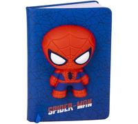 Cuaderno Squishy de Spiderman - Tapa Blanda - Con Estampados de Spiderman en Dibujo - Color Rojo y Azul - Elaborado en 80% Papel y 20% PU - Producto Original Diseñado en España