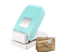 Cuaderno Stamp Puncher, Square Rectangle Lever Action DIY, Postage Stamp Shaped Paper Punch for Scrapbooking, Card Making, Journal Álbum, Photo Arts Crafts at Home, Office, School