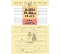 Cuaderno Tablatura Guitarra: Guitarra 6 Cuerdas, 5 Tablaturas con Pentagramas y 7 Diagramas de Acorde por Página, 100 Páginas A4