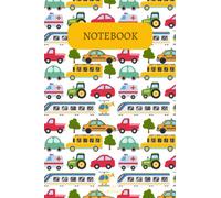 cuaderno tamaño A5 infantil de coches - hoja en blanco para dibujar - libreta escuela: libreta bloc de notas - tapa blanda - para niños y niñas