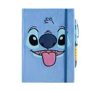 Cuaderno Tapa Felpa A5 Premium Con Boligrafo Proyector Disney Stitch Tropical