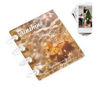 Cuaderno transparente para documentos, cuaderno de colección pegatinas con 20 páginas - cuaderno D pegatinas portátil | para documentos de profesores Oficina Profesionales Gestores Escuela Reuniones