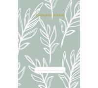 Cuaderno Verde Flores, Cuaderno A5 punteado, Patrón botánico blanco y cobre: Bullet Journal - Cuaderno de notas - Bloc de notas A5