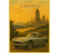 Cuaderno Vintage Aston Martin A4: Libreta grande de notas, diario personal y agenda creativa- 200 páginas en papel crema