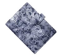 Cuaderno vintage de cuero en relieve con múltiples divisores y 120 hojas para gestión de notas, agenda y agenda