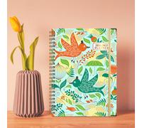 Cuaderno Zssyw A5 con cuerda elástica para trabajo deportivo y bobina, plan en inglés.