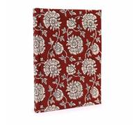 Cuadernos con encuadernación de algodón 20x15cm - 96 páginas - Floral burdeos