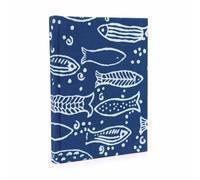 Cuadernos con encuadernación de algodón 20x15cm - 96 páginas - Pez índigo