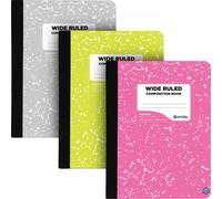 Cuadernos de composicin Papel con rayas anchas Mrmol de colores Fundas para cuadernos de composicin 100 hojas (200 pginas) Libros de composic