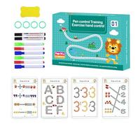 Cuadernos de escritura mágicos, libro de trazado de letras y números, cuaderno de escritura reutilizable, cuaderno mágico para niños de 3, 4 y 5 años, cuaderno de trazado para preescolar