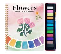 Cuadernos de - Juego de acuarelas con 12 colores y cuaderno - Kit artístico para aprender en casa, escuela, viaje, curso de arte