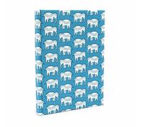 Cuadernos encuadernados en algodón 20x15cm - 96 páginas - Elefantes cerceta